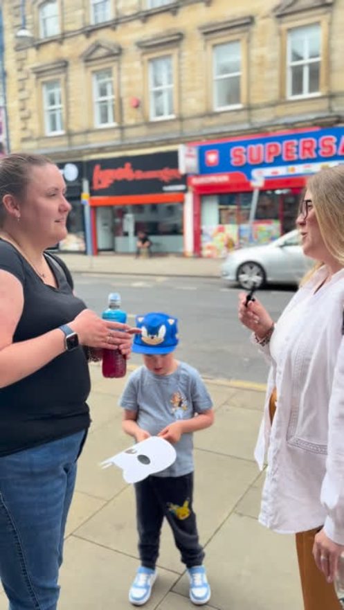 Vox pop filmed on the high street